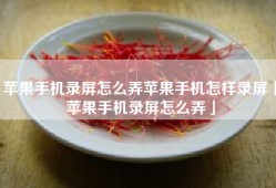 苹果手机录屏怎么弄苹果手机怎样录屏「苹果手机录屏怎么弄」